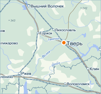 Карта Тверь